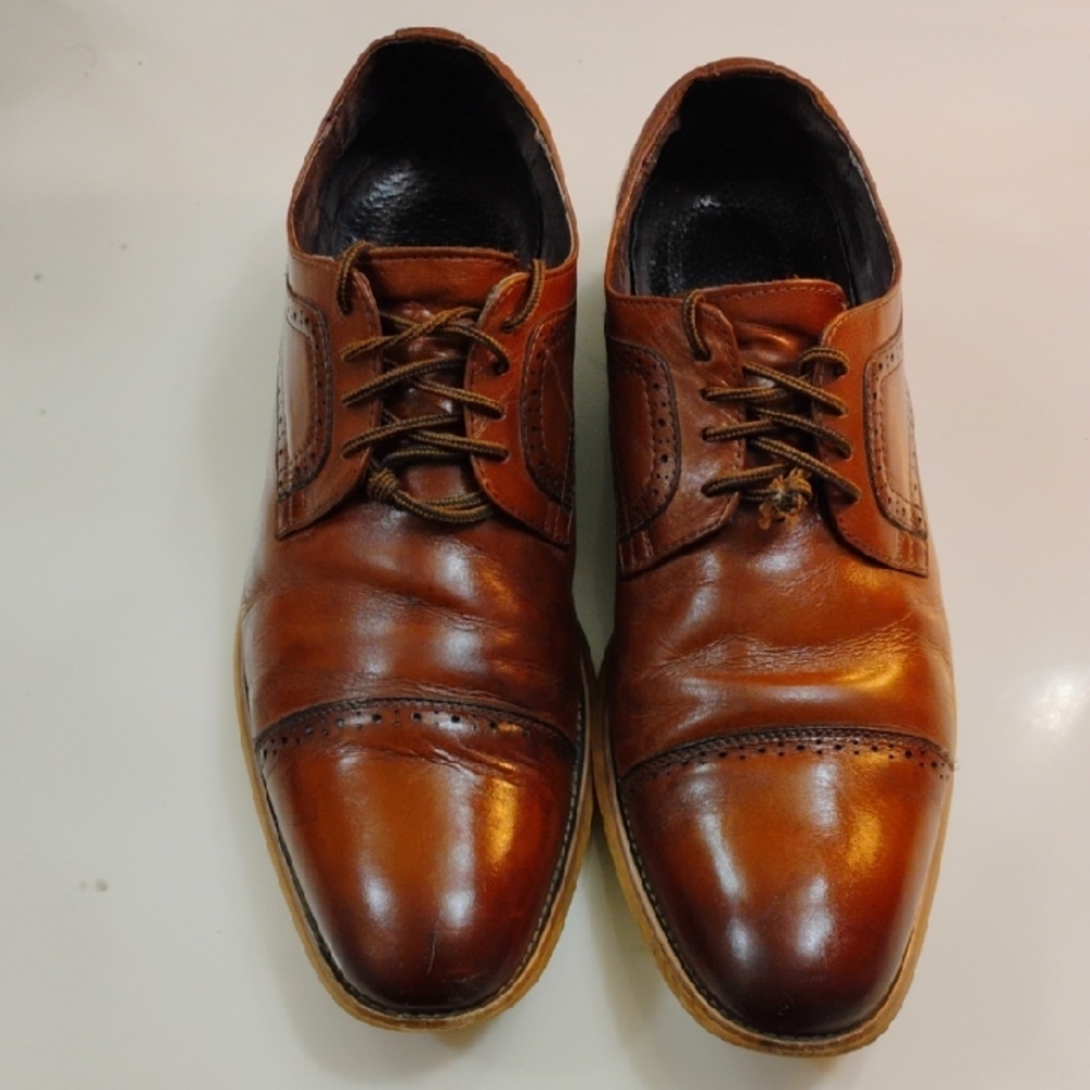 Stacy Adams Chestnut Leather Oxfords 11.5 M